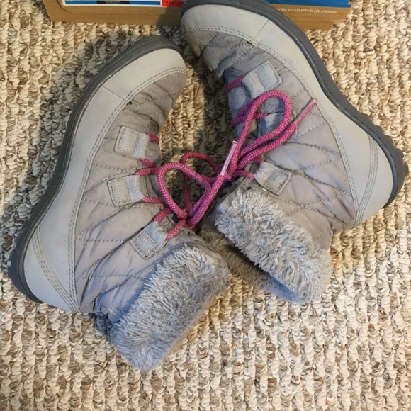 Columbia snow boots grey pink 2 - Picture 5 of 11